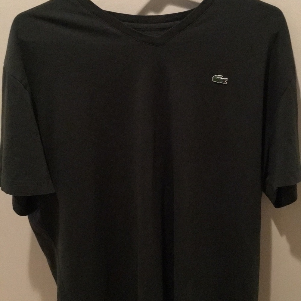Dark green v neck men’s Lacoste Tee